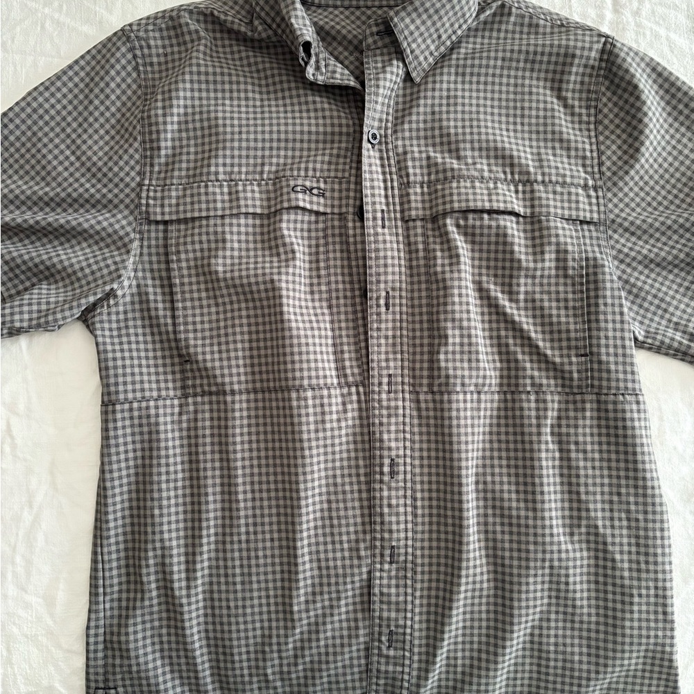 Men's Gray Checkered Shirt